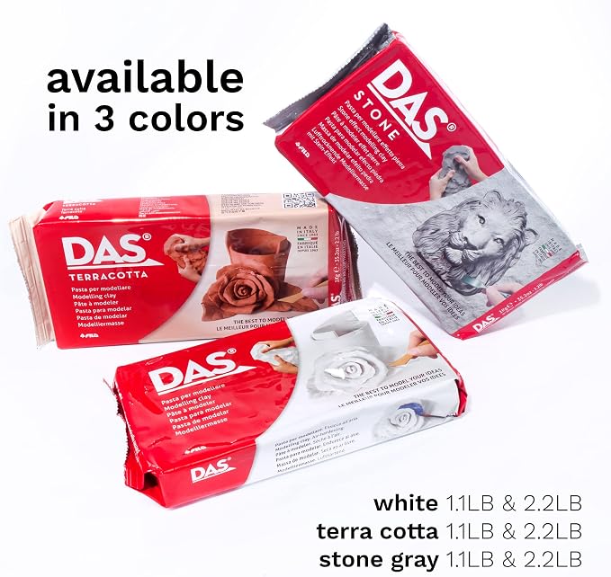 DAS Air-Hardening Modeling Clay, Block, Terra Cotta Color (387100), 1.1 Pound (1-Pack)