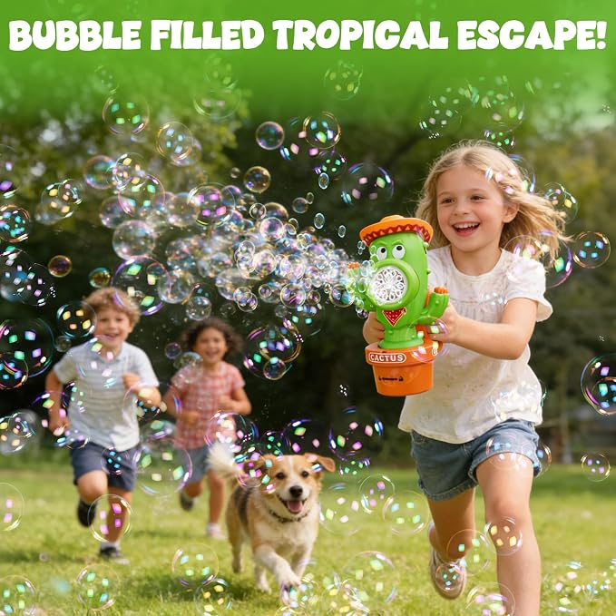 Palksky Bubble Machine for Kids Toddlers, Rechargeable Bubbles Blower Maker with Lights for Parties, Automatic Bubbles Blower Machine for Outdoor Wedding Birthday Party