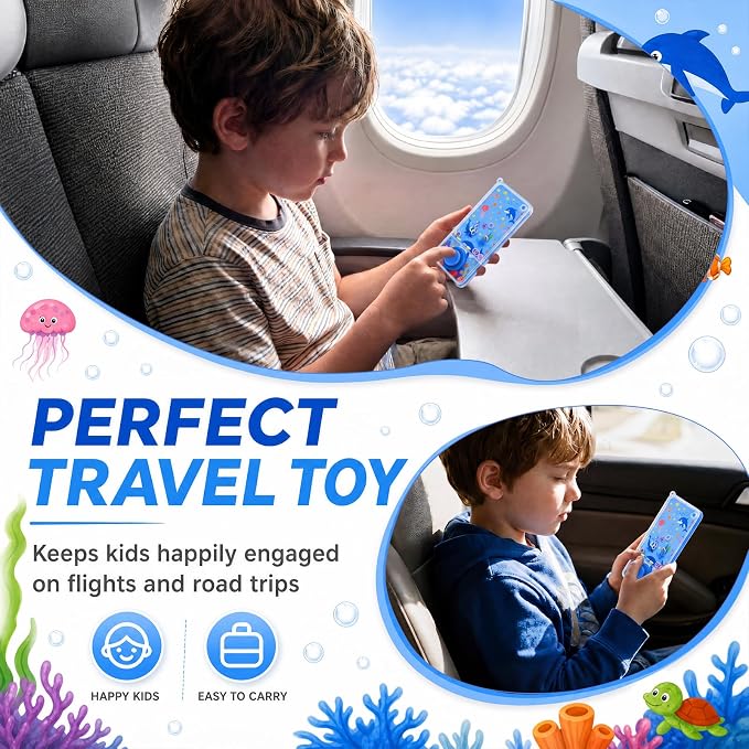 12 Pcs Under the Sea Party Favors for Kids Handheld Water Games Water Ring Toss Toys, Ocean Birthday Goodie Bags Stuffers Return Gifts Classroom Prize Rewards Bulk