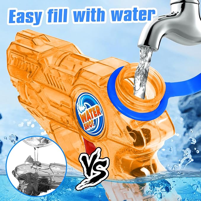 Mini Water Gun for Kids Toddler: 8 Pack Water Guns Soaker Squirts Blasters with Trigger for Boys Girls Summer Outdoor Swimming Pool Water Fighting Toys
