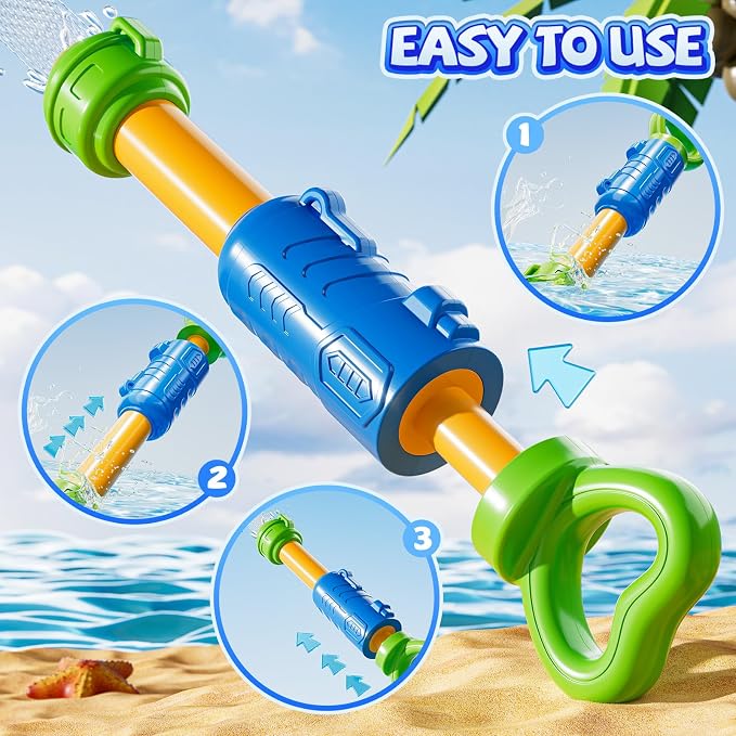 4 Pack Water Guns for Kids Adults, Summer Outdoor Water Toys Swimming Pool Game, Beach Water Game Fighting Play Pool Toys for Boys Girls Kids Ages 4-8, 8-12