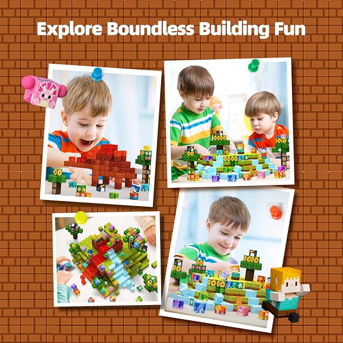 GobiDex Magnetic Building Blocks Dinosaur Theme Kid Toys for 3+ Years Old Boys Girls, STEM Building Gifts for Kids, Magnets Sensory Game for Toddler