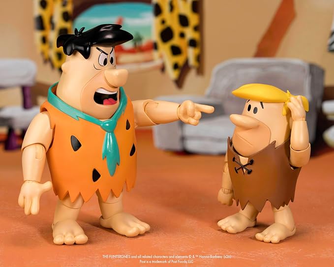 Jada Cocoa Pebbles Barney Rubble Action Figure Toys – 1:12 Scale – Fully Articulated – Retro Cartoon Collectible – Nostalgic Toy for Ages 8+