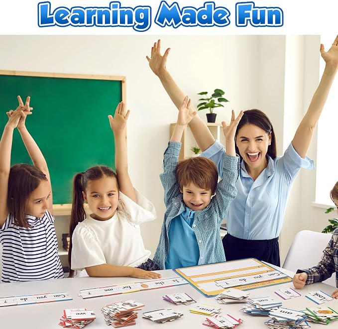 Aizweb Sentence Building Games,Phonics Puzzles for Kids Ages 5-8,Montessori Phonics Reading Learning Games,Learn to Read Part of Speech,Sight Words&Grammar,Speech Therapy Special Education Toy