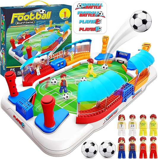 Mini Foosball Table Game Soccer Toys for Kids Ages 3 4 5 6 7 8-12 – Portable Soccer Board Game, Interactive Tabletop Sports Toy, for Boys Girls for Indoor Family Party, Playroom