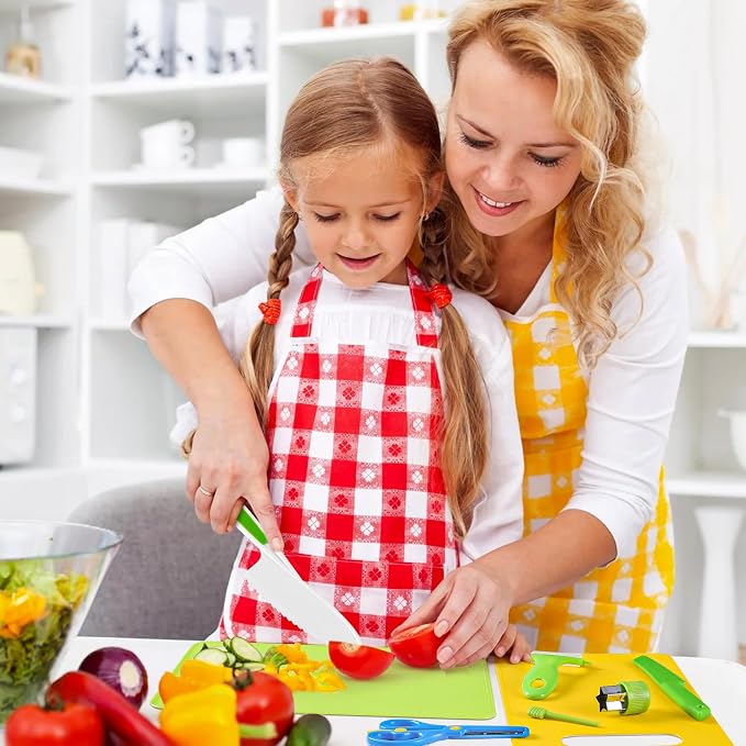 46Pcs Kids Knife Set for Real Cooking: Montessori Kitchen Tools for Toddlers, Kitchen Toy for 3 4 5 6 7 8 9 10 Year Old Boys Girls Birthday Gifts
