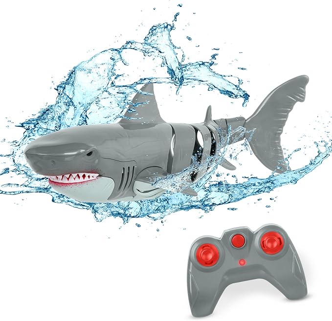 Terra by Battat – Swimming Shark Radio Control Toy – Electronic Water Animal for Pool & Bath – Remote Controlled Fun for Kids 6+ Years