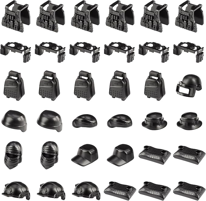 51 Pcs Toy Soldiers Figures US Camouflage Weapons Army Battle Toy Set - Weapons Pack Military Accessories Kits Toys Building Blocks Compatible with Major Brand, 3 Years Old and up
