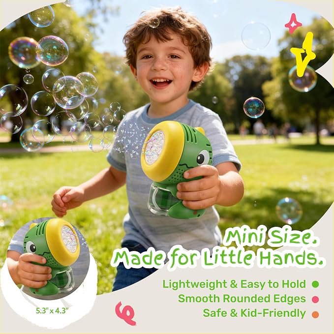 SYNCFUN 2 Pcs Dinosaur Bubble Machines for Toddlers, Unicorn Mini Bubble Machines with Bubble Solution for Kids,Toddlers, Summer Outdoor Party Favors, Kids Easter Birthday Gift