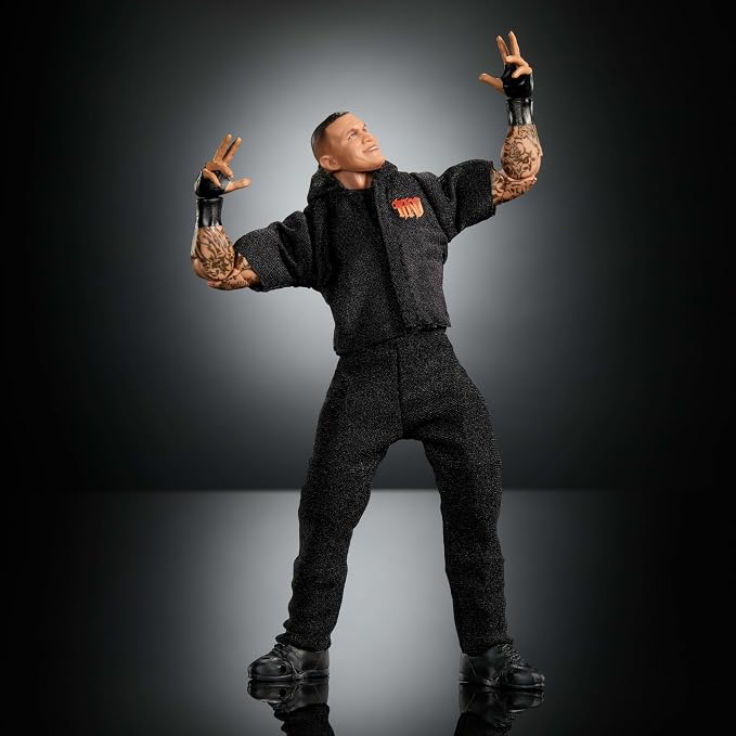 Mattel WWE Ultimate Edition Action Figure & Accessories Set, Randy Orton 6-inch Collectible with Swappable Heads & Hands, 30 Articulation Points