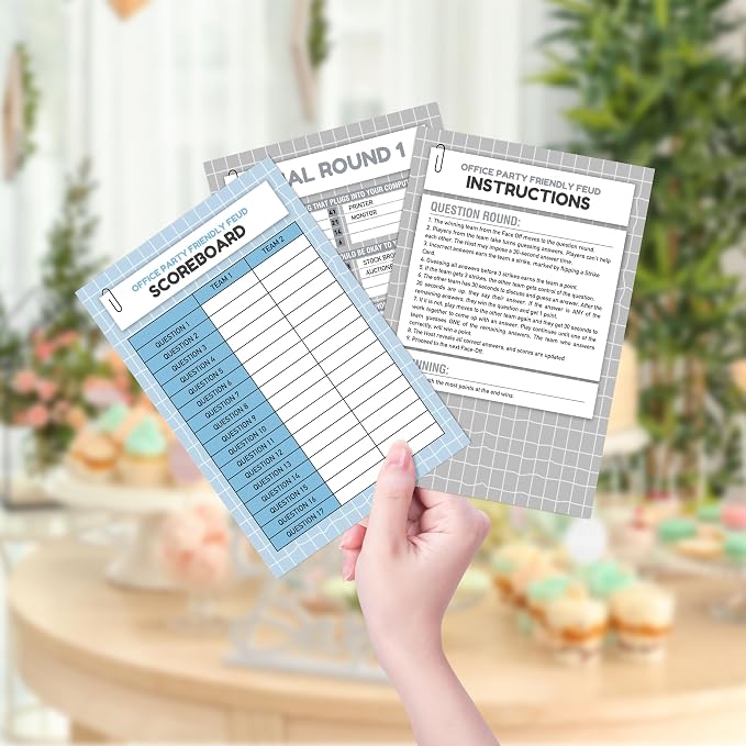 Office Family Feud Game, Office Friendly Feud Games, Team Building Game for Work, Ice Breaker Work Party Games for Adults, Retirement Party Decorations, 05