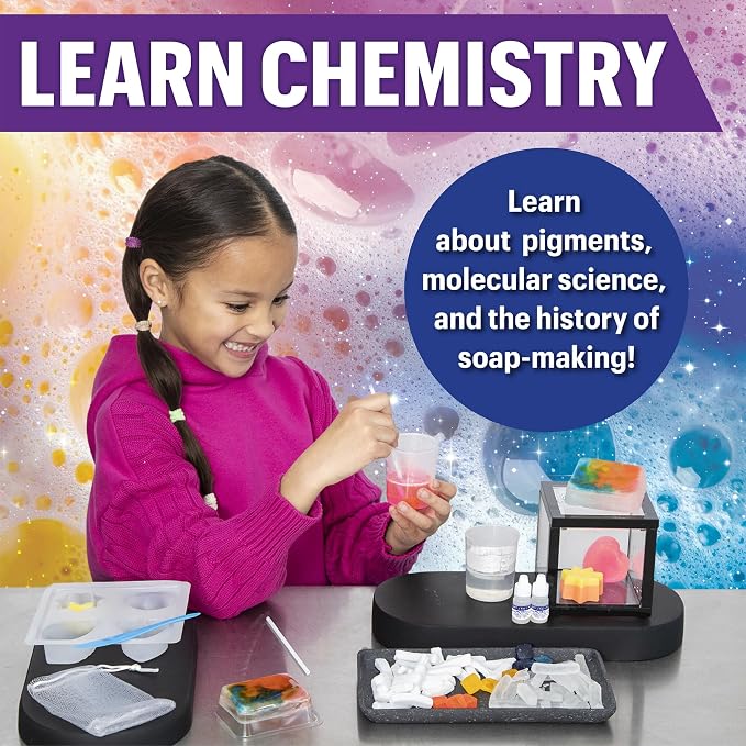 NOVA Soap Experiment Lab by MindWare – Make Your Own Soaps, Chemistry Science Kit with Scents & Molds, STEM Learning, Ages 8+