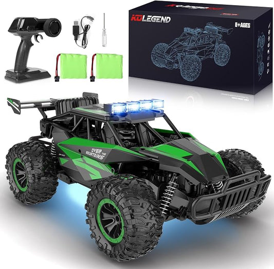 kolegend Remote Control Car 50+Min RC Cars Toys 1:12 Scale Monster Trucks 20KM/H Remote Control Monster Truck with LED Headlight and Rechargeable Battery Gifts for Boys 8-12,Green
