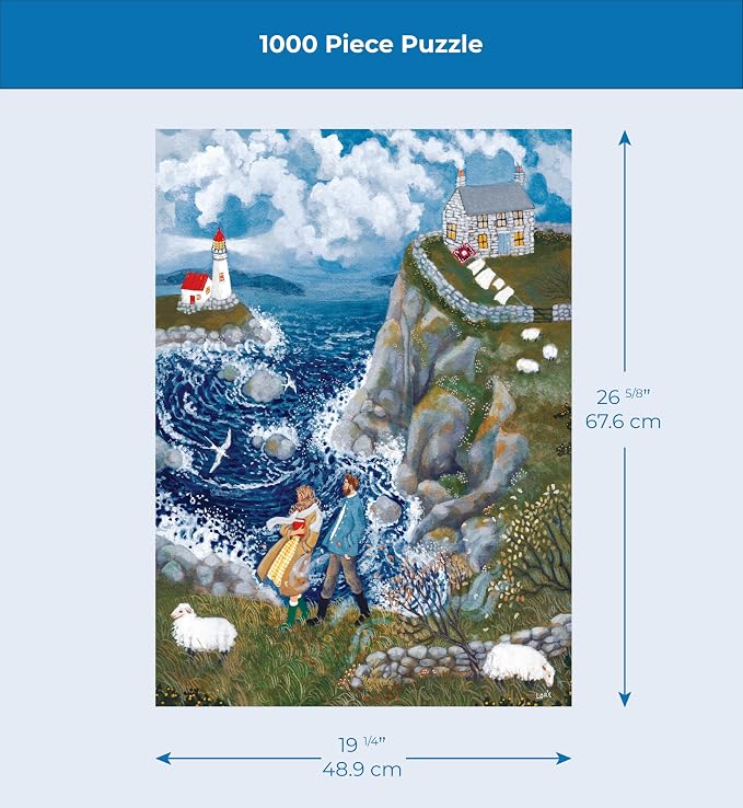 New York Puzzle Company - Loré Pemberton Wind Ridge Cottage - 1000 Piece Jigsaw Puzzle for Adults by Loré Pemberton