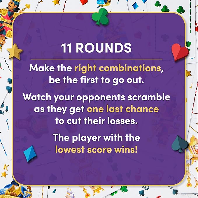 Five Crowns Waterproof Cards Games – Pool, Summer Toys, Pool Games, Family Game Night, The Game isn’t Over Until The Kings Go Wild!, 5 Suited Rummy Style Card Game, Ages 8+