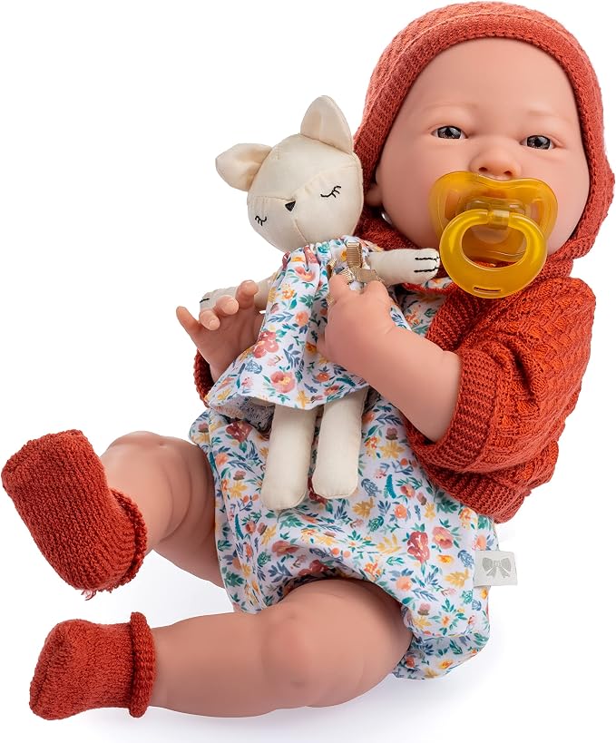 JC Toys - Nature Collection | Original La Newborn | Anatomically Correct Real Girl Baby Doll Gift Set | 15" All-Vinyl | Made in Spain | Designed by Berenguer | Ages 2+