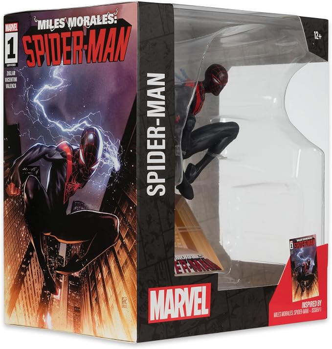 McFarlane Toys - Marvel Spider-Man 1:10th Scale Collectible with Scene (Miles Morales: Spider-Man #1)