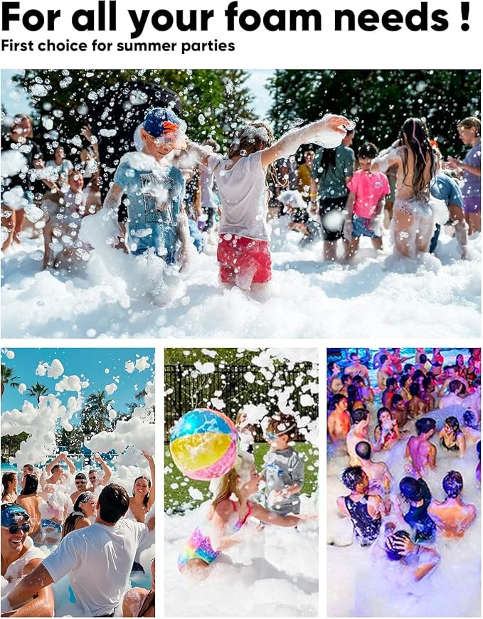 UPGREY Foam Machine for Parties, 3–5m Spray Cannon, Waterproof Foam Maker with Adjustable 4-Position Tripod Stand, Control Box & Pump for Birthday Parties