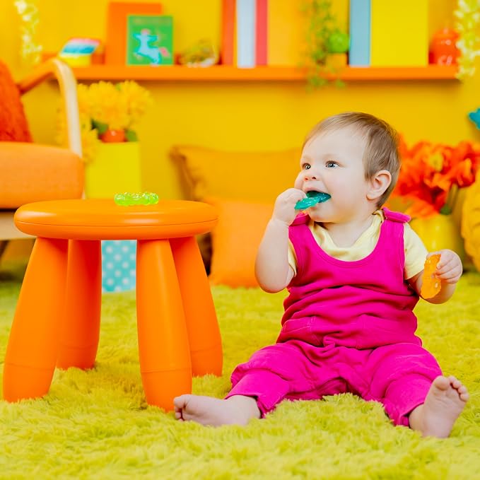 Bright Starts Chill & Teethe Water-Filled BPA-Free Baby Teething Toy, Ages 3 Months+, (Pack of 2)
