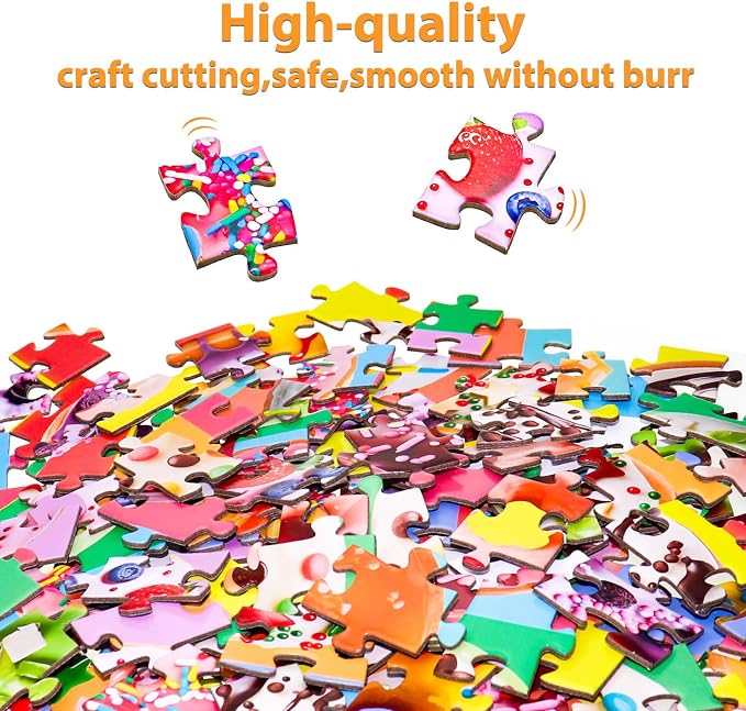 Puzzles for Kids Ages 6-8 8-10 Year Old - Colorful Sweet Donuts, 200 Pieces Jigsaw Puzzles for Kids Ages 10-12, Learning Educational Toys for Boys and Girls
