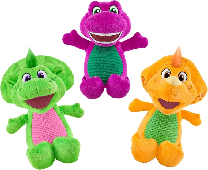 Barney World Toddler Toy 8-Inch Plush Dinosaur Character for Preschool Pretend Play Kids Ages 2+ Years