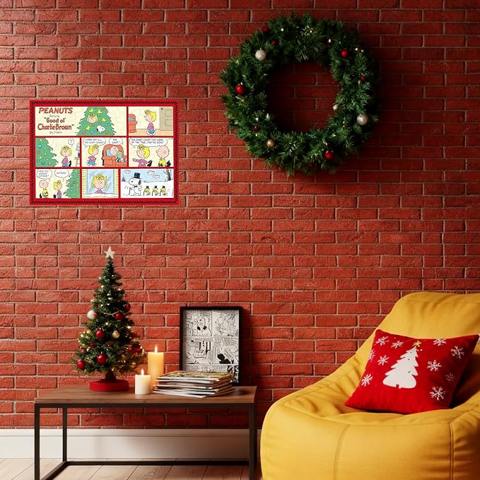 Peanuts Puzzles for Adults – Christmas Comic Charlie Brown Wooden Puzzles, 300 Pieces Snoopy Collection Jigsaw Puzzle, for Kids, 5MM Thick, Officially Licensed Merchandise, 15" x 10.5"