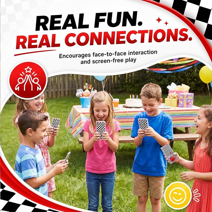12 Pcs Race Car Party Favors for Kids Handheld Water Games Water Ring Toss Toys, Black and White Checkered Birthday Party Favors Goodie Bags Stuffers Return Gifts Classroom Prize Rewards