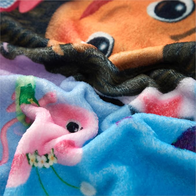 Super Soft Plush Toddler Quilted Nap Mat with Built in Blanket and Pillow