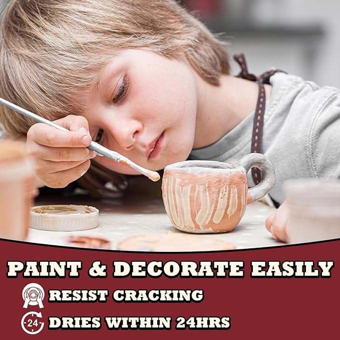 Aujazyble Air Dry Clay - 3.3lbs Terracotta Natural Pottery Clay for Kids, No-Cracking & Self Hardening, Professional Modeling Clay for Pottery Wheel, Sculpting, Arts & Craft Supplies for Classrooms