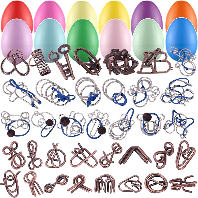 Mytothfy 36 Pack Brain Teaser Puzzles for Adults Teens - Metal Puzzles 3D Puzzle Game Toys for Adults Teens - Unlock Interlocking Puzzle Adult IQ Education Smart Toys