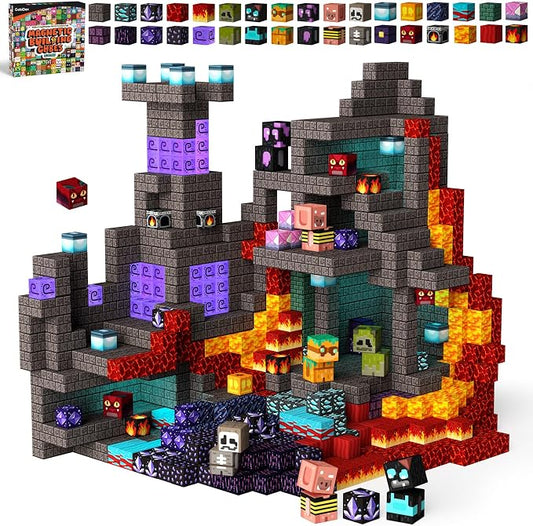 GobiDex 200PCS Magnetic Blocks Kids Building Toys for Boys Girls 3+, Game-Based Build MagWonder with Magnet Construction Toys, STEM Sensory Gift for Birthday