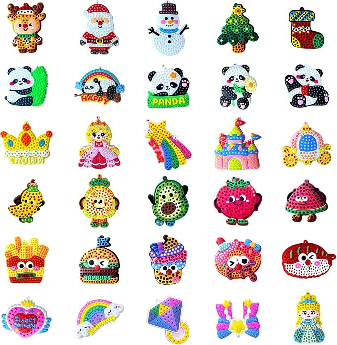 VattaFrast 30 Colorful Templates,Magical Bead Painting, Birthday Gift for Girls & Boys Ages 4-12 Years Old, 10 Bead Pens, Creative Arts Crafts Activity for Kids