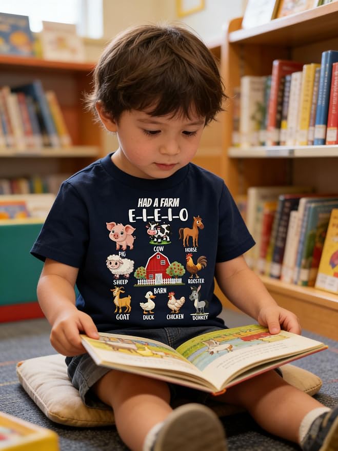 Funnycokid Toddler Boys Shirts Graphic T-Shirt Kids Short Sleeve Tees 2-7 Years