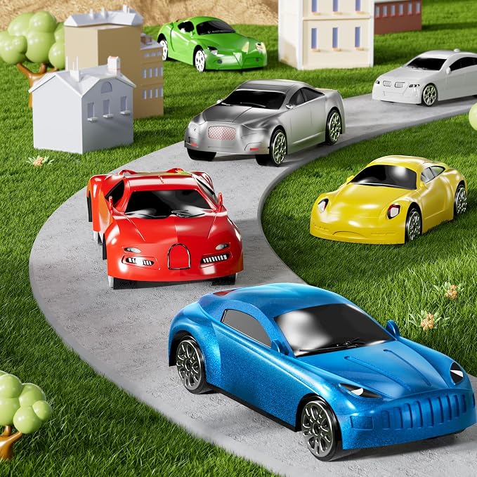 NIPLOOOW Die Cast Metal Racing Car Toy With Play Mat for 3-6 Year Old Boys and Girls - Christmas Birthday Gift