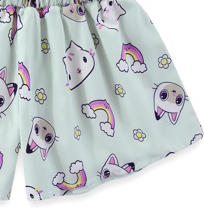 DREAMWORKS GABBY'S DOLLHOUSE Girls Short Sleeve T-Shirt and Shorts Set for Toddler to Big Kids