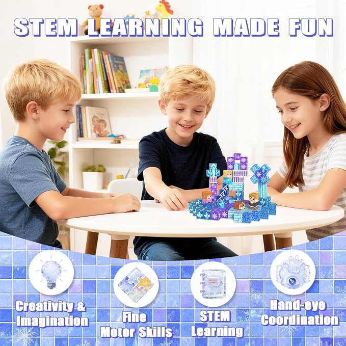 48 PCS Magnetic Blocks Building Toys for Kids Ages 4-8, Magnetic Cubes, STEM Sensory Toys for Boys & Girls, Christmas Birthday Gifts for Kid Ages 3+