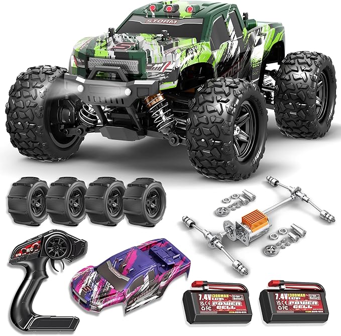 X-TMAGA 1:18 All Terrain RC Car for Adults & Boys (HS18-05), 4WD Off-Road RC Truck High Speed Fast 40+ KPH, 4X4 Waterproof Remote Control Car with 2 Rechargeable Batteries