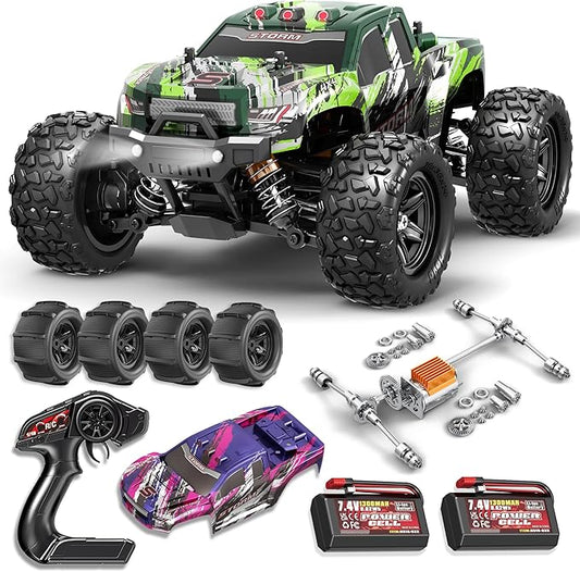 X-TMAGA 1:18 All Terrain RC Car for Adults & Boys (HS18-05), 4WD Off-Road RC Truck High Speed Fast 40+ KPH, 4X4 Waterproof Remote Control Car with 2 Rechargeable Batteries