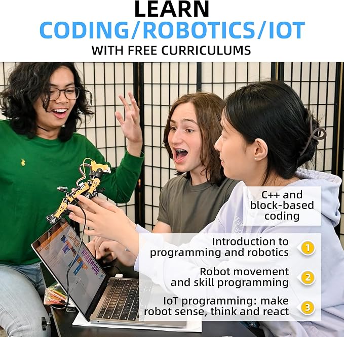 Petoi Programmable Robot Dog Bittle X V2 Lite Servo | Coding Smart Robot Dog Kit, Voice Controlled, Quadruped Interactive Robot for Kids (Bittle X V2 - lite servos - Construction - Yellow + Black)