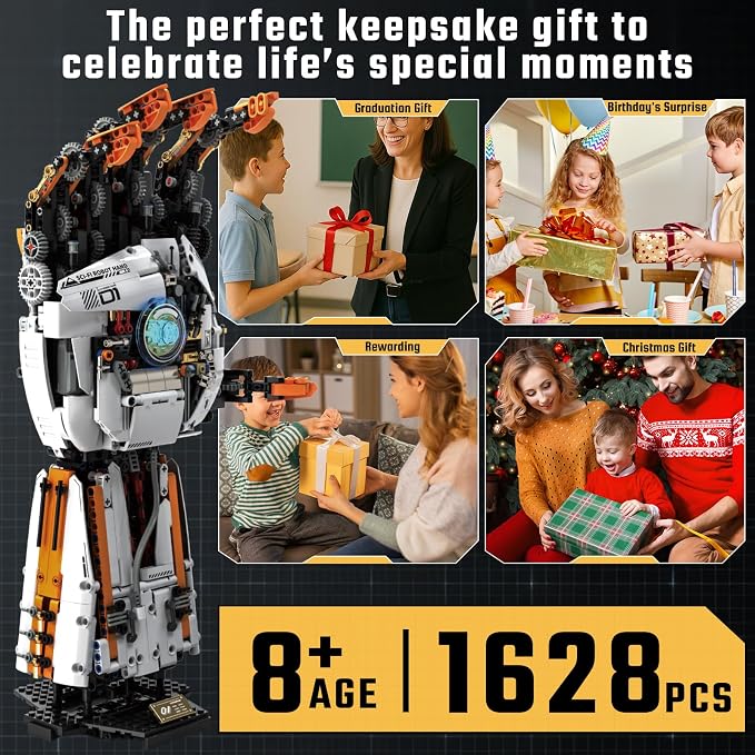 HPROMOT Building Toys STEM Robotics Arm Kits, 1622PCS APP & Remote Control Robot Toys for Kids Ages 8-16, Engineering Technic Coding Robotic Kit, Educational Science Set Birthday Gift for Boys Girls