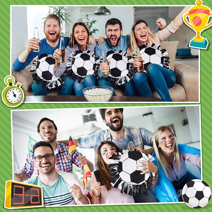 Weysat 6 Sets Soccer Fleece Tied Pillow Craft Kit DIY No Sew Soccer Pillow Gifts with PP Cotton for World 2026 Sports Theme Party Game Day Room Decor World Fans Gifts