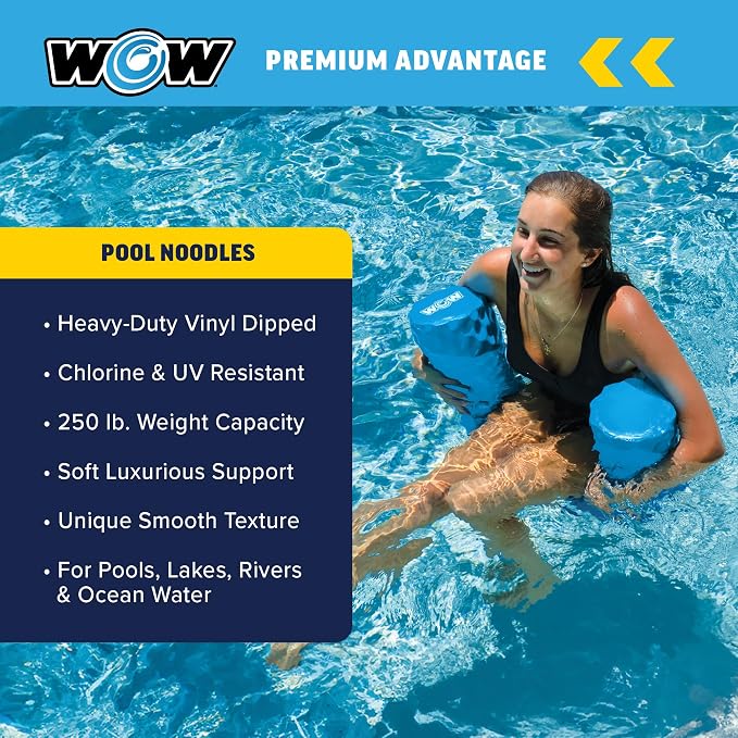 WOW World of Watersports First Class Foam Pool Noodles for Swimming and Floating, Pool Floats, Lake Floats