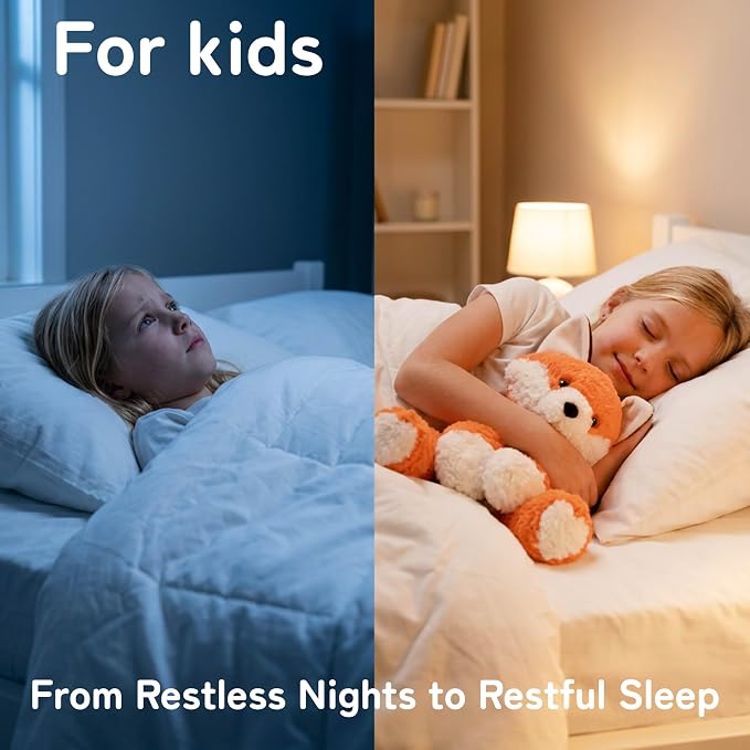 Niuniu Daddy 14" | 3.5 Pound Weighted Fox Stuffed Animal, Heavy Weighted Plushies Fox for Kids Adults, Heavy Calming Body Pillow for Sleeping, Sensory Sitting Lap Pad Toy Huggable Gift for Holiday