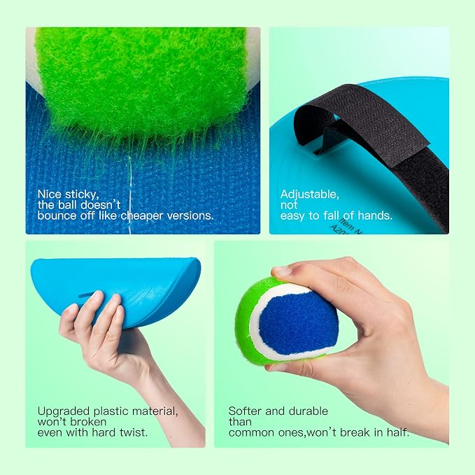 Upgraded Toss and Catch Ball Game Set, Beach Pool Toys Outdoor Games for Kids Toys, Outside Family Lawn Yard Games, for Boys Girls 3 4 5 6 7 8 9 10 11 12 Years Old