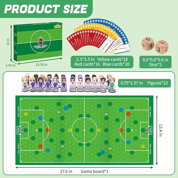 Original Soccer Board Game 2026 Soccer Event Interactive Soccer Toy Gift - Foosball Table Game for Indoor Home Party Family Perfect Christmas Birthday Tabletop Football Gift for Kids