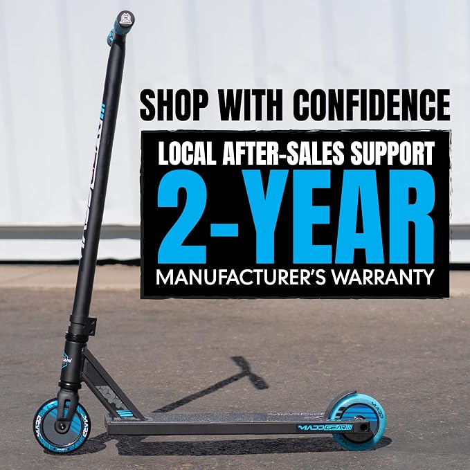 Pro Trick Stunt Scooter for Kids Ages 8-12 – Lightweight Durable 2 Wheel Freestyle Scooter for Skatepark and Street – Easy Assembly – Madd Gear MG3