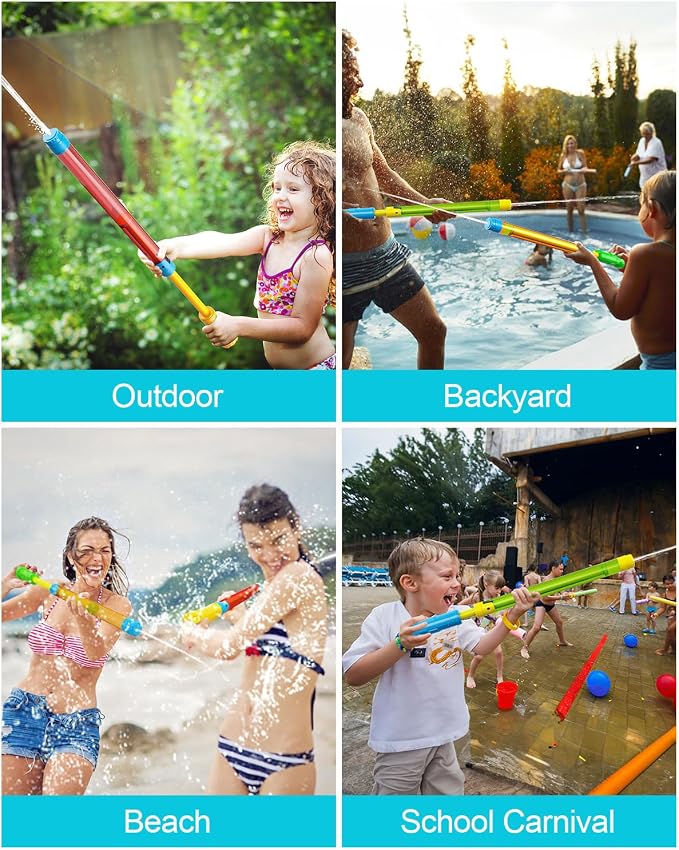 LQYoyz 24 PCS Water Soaker Blaster -16.5'' Bulk Squirt Gun for Kids Adults Water Game Fighting Toys for Summer Swimming Pool Beach Outdoor Activity