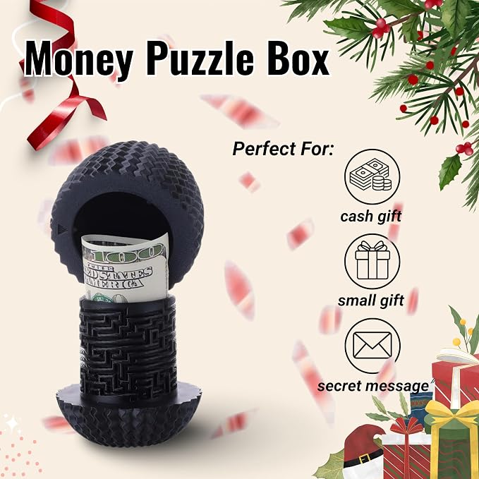 Maze Egg Money Puzzle Gift Box: Available in 4 Unique Internal Designs - Secret Cash Holder & Surprise Gift Container for Easter, Birthday, Wedding - Fun Brain Teaser Toy for Kids & Adults