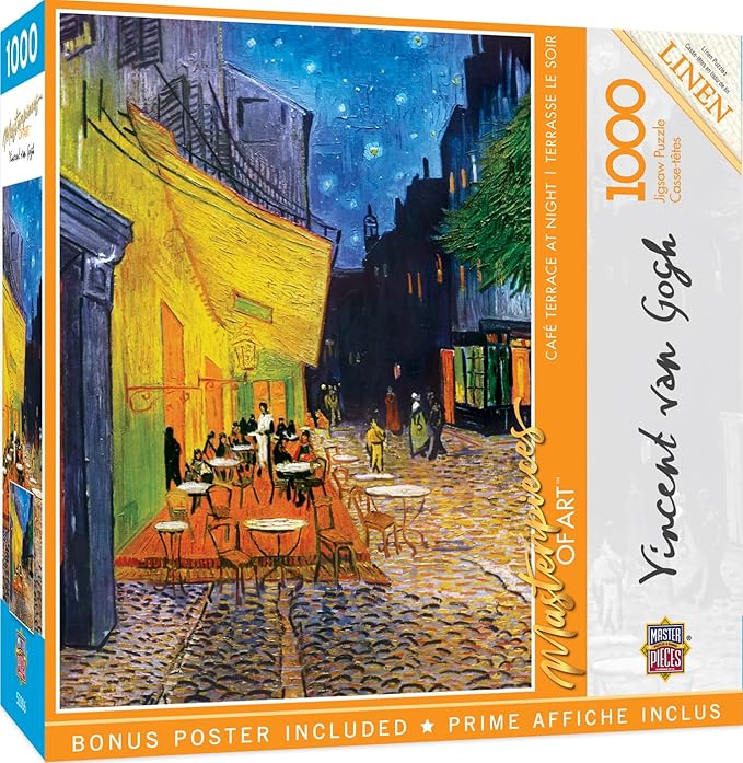 MasterPieces 1000 Piece Jigsaw Puzzle for Adults, Family, Or Youth - Café Terrace at Night - 19.25"x26.75"