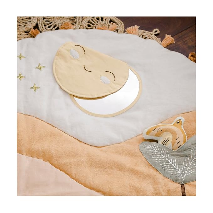 Crane Baby Play Mat, Floor Mat for Babies and Toddlers, 36" x 36", Safari Zoo